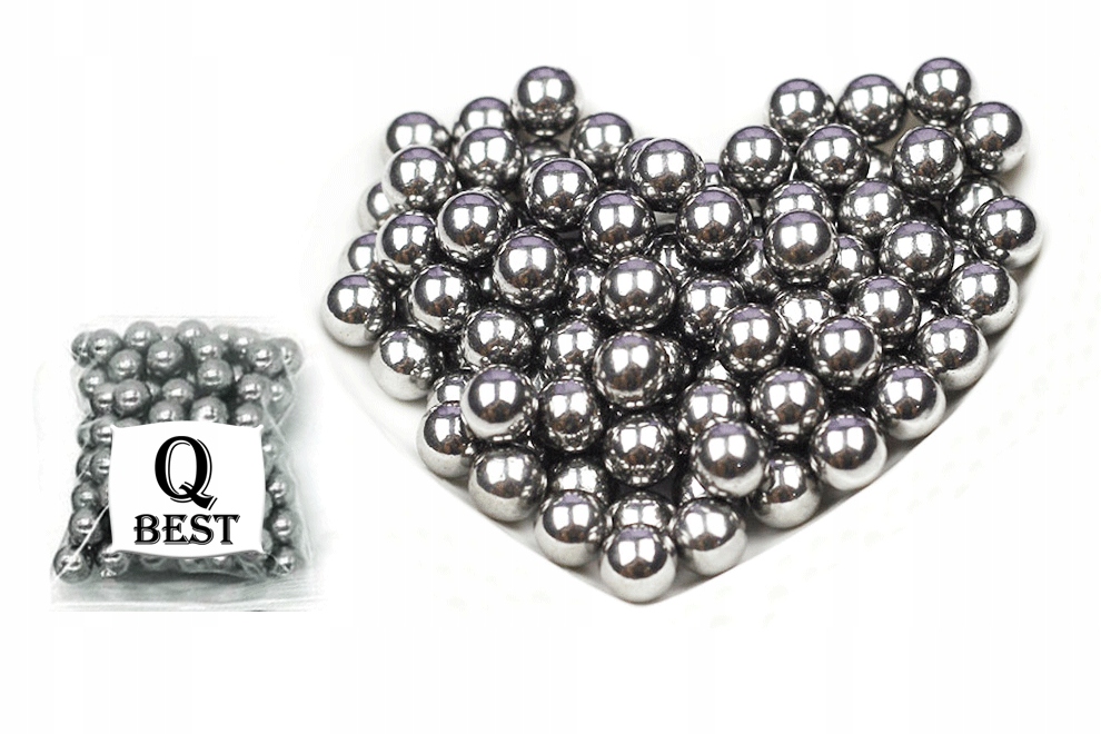 QBest Kulki do procy stalowe 6 mm komplet 1 Kg ok 1130 sztuk