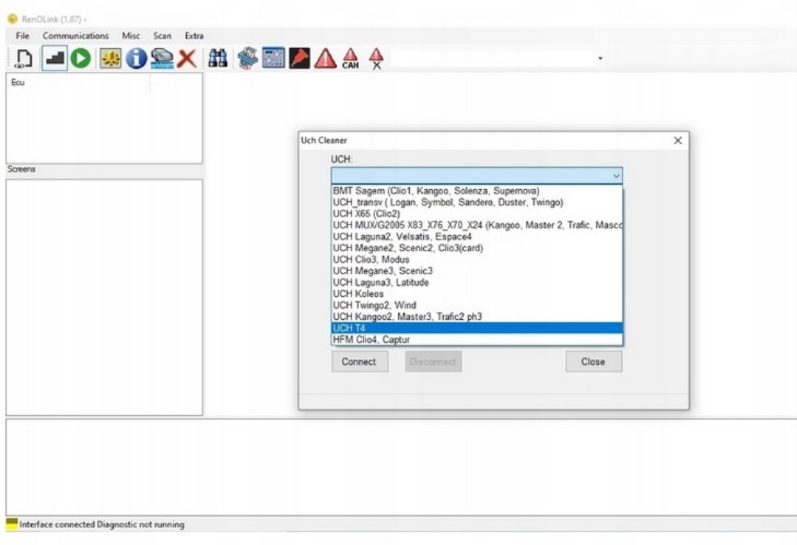 Interfejs RENOLINK v1.99 RENAULT DACIA Kod producenta interfejs OBD-2 do Renolink
