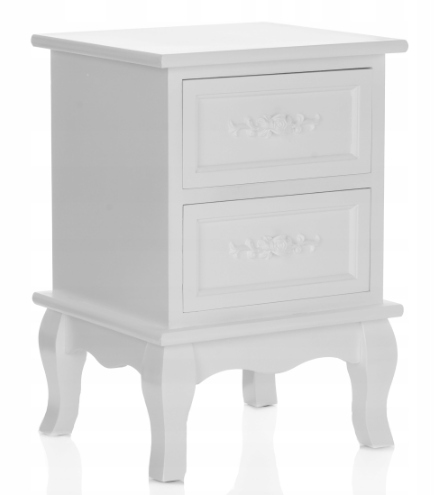 SZAFKA NOCNA STOLIK NOCNY BIAŁA RETRO GLAMOUR Kod producenta LNZ-10792