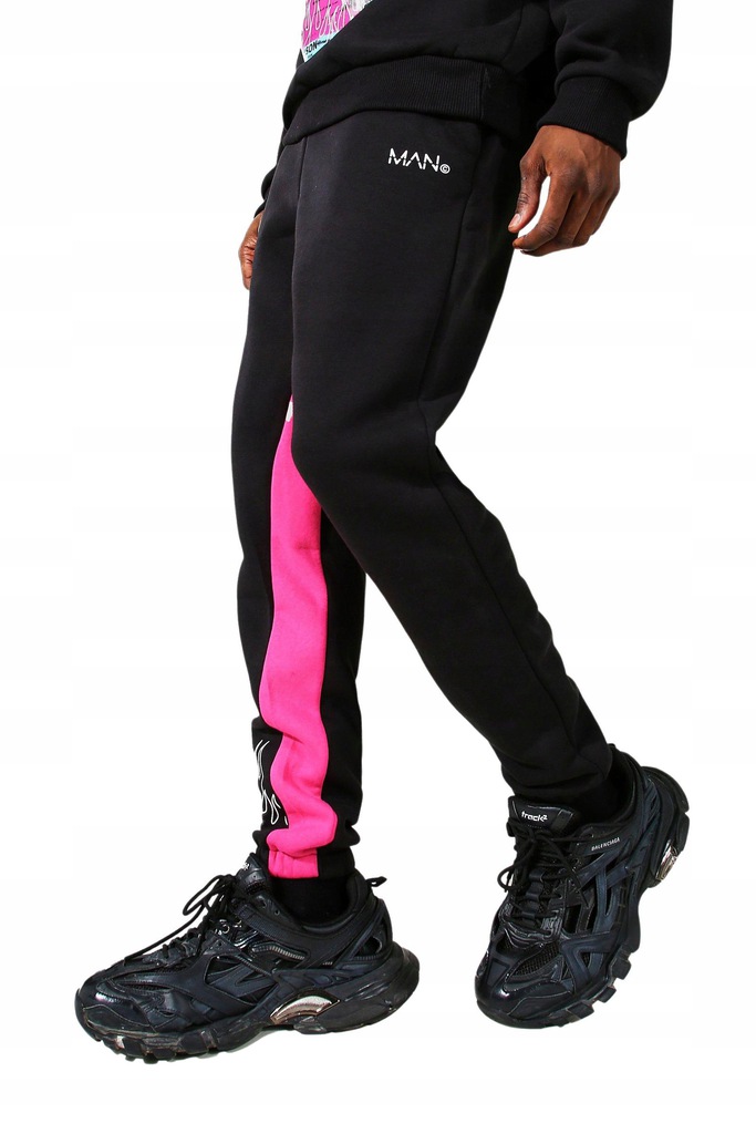 

C0236 BOOHOOMAN__NX5 Spodnie Dresowe Wstawki__l