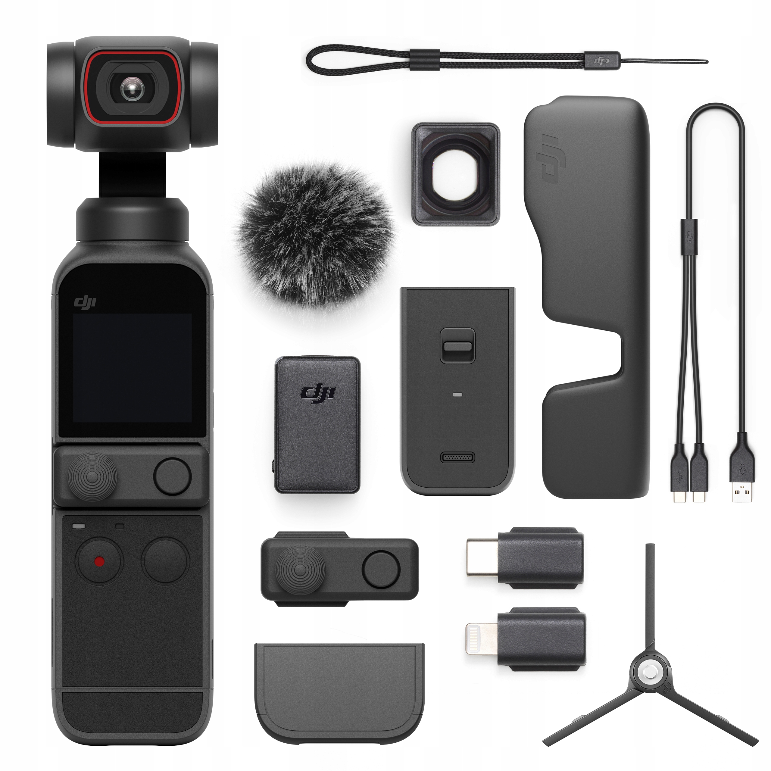 DJI Pocket 2 Exclusive Combo (Sunset White) - Pocket-Sized Vlogging Camera,  3-Axis Motorized Gimbal, 4K Video Recorder, 64MP Photo, ActiveTrack 3.0