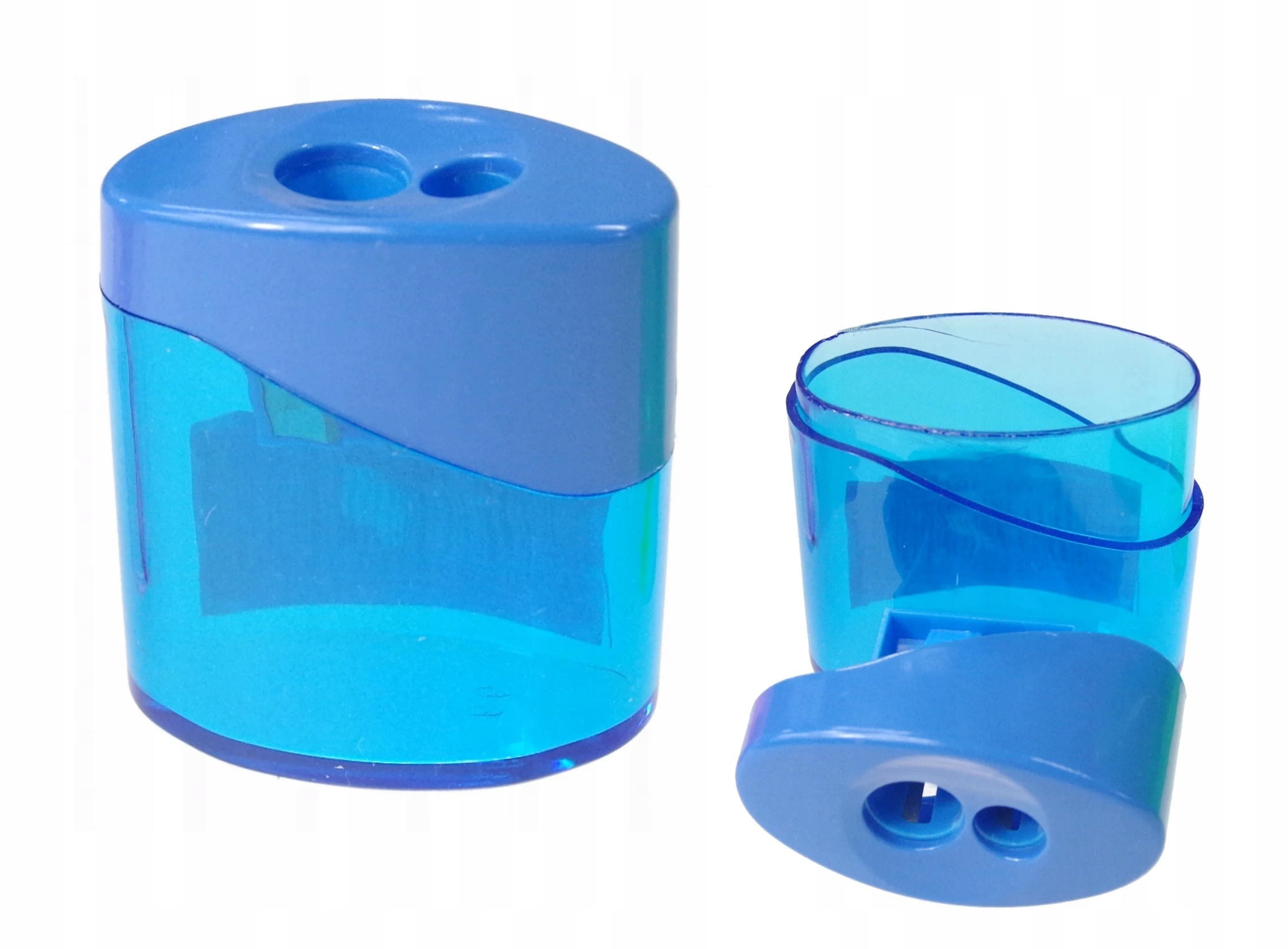 Temperówka podwójna z pojemnikiem SHAN Niebieski