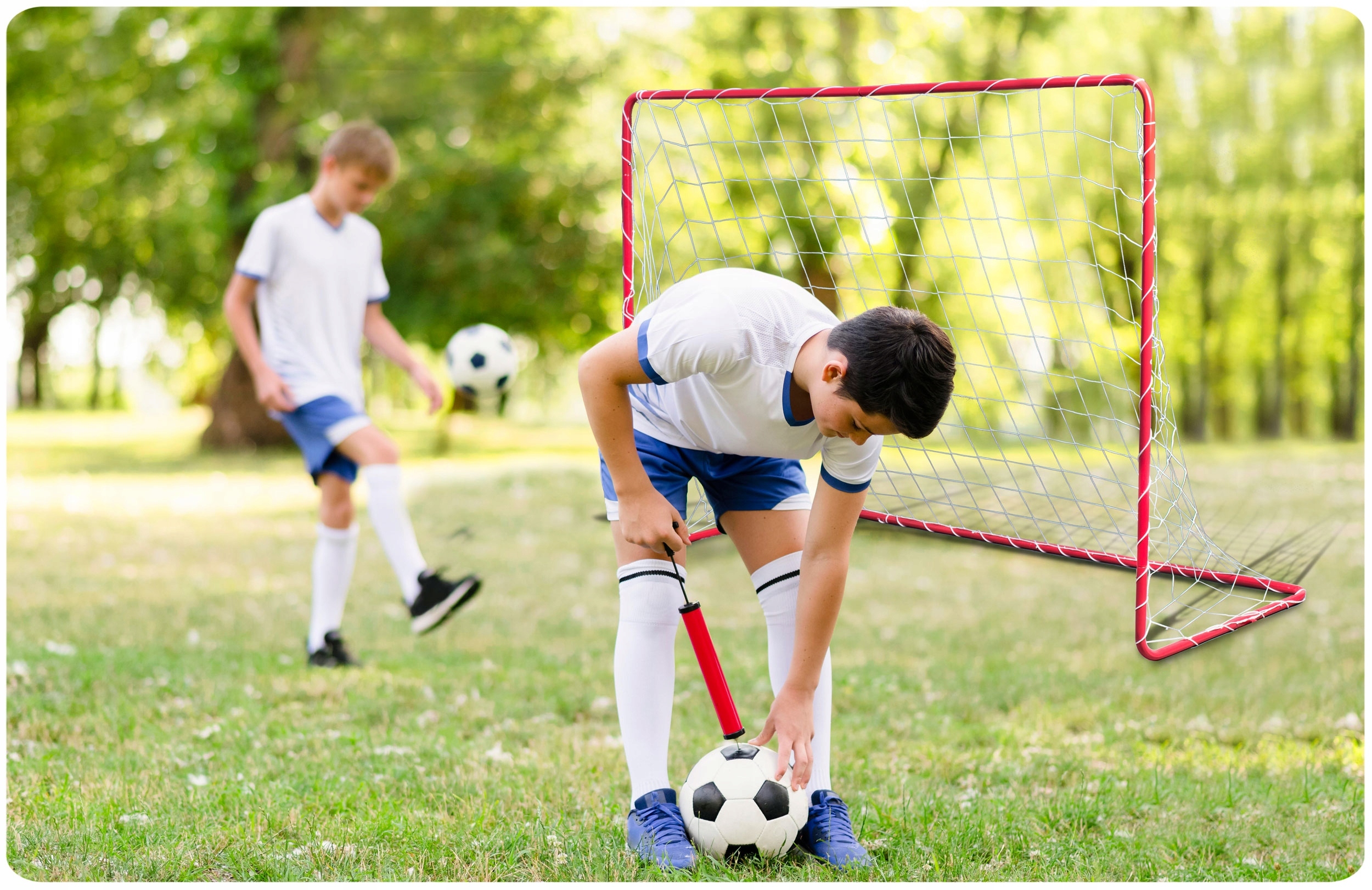 BRAMKA PIŁKARSKA TRENINGOWA DLA DZIECI BRAMKI DO PIŁKI NOŻNEJ 183 x 122 EAN (GTIN) 8124790382756