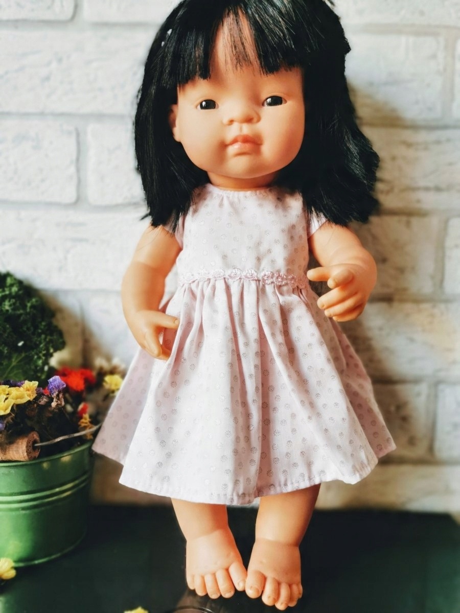 

Olimi, sukienka dla lalki Miniland 38cm, różowa