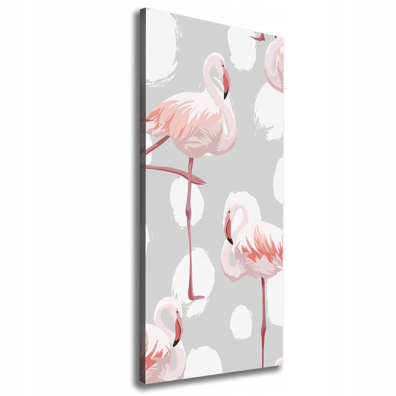 

Foto obraz na płótnie Flamingi i kropki 50x125 cm