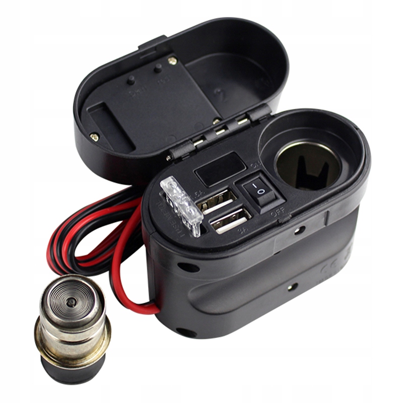 GNIAZDO SAMOCHODOWE ŁADOWARKA 2x USB WOLTOMIERZ