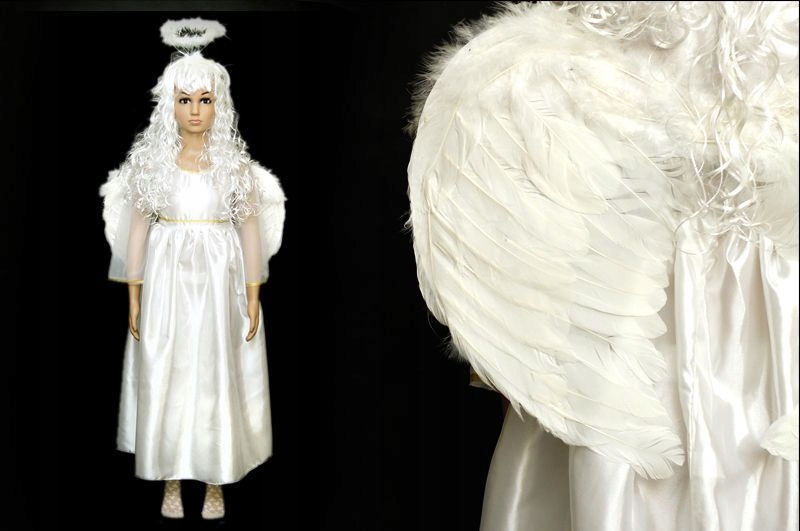 SKRZYDEŁKA ANIOŁKA Z PIÓR JASEŁKA ANIELSKIE M/L Kolor biały