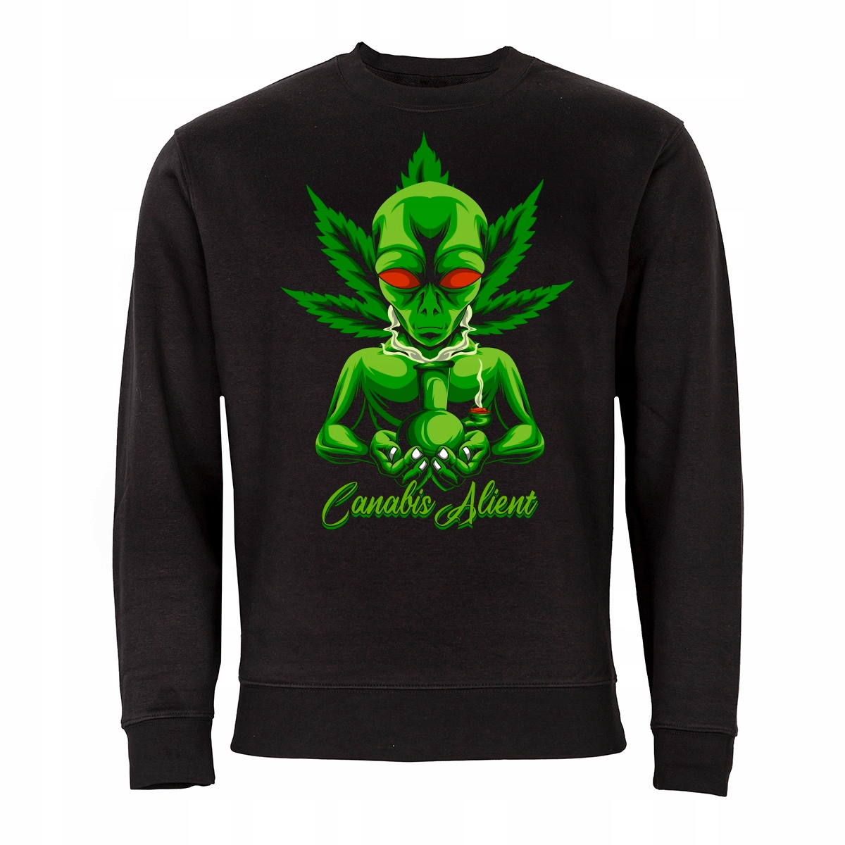 Pánská Mikina Marihuana Bylina 420 Cannabis Alien Z Bongo Weed
