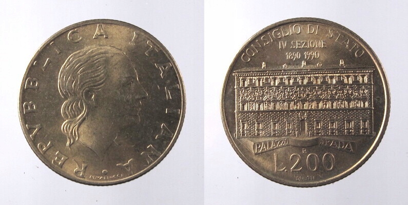 3392. WŁOCHY, 200 LIRÓW, 1990