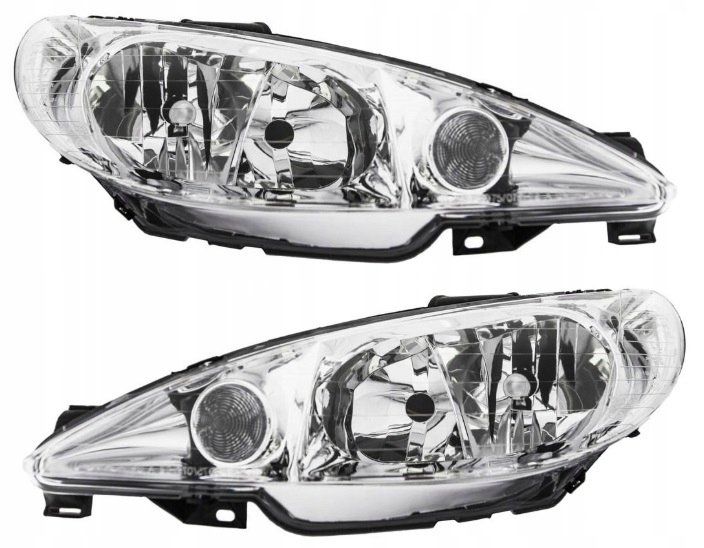 PEUGEOT 206 КОМПЛЕКТ ФАРЫ ЛАМПЫ ПЕРЕДНИЕ