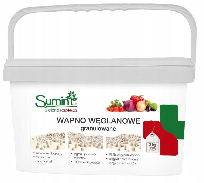 

Wapno Węglanowe Granulowane Podnosi pH 3 kg Sumin