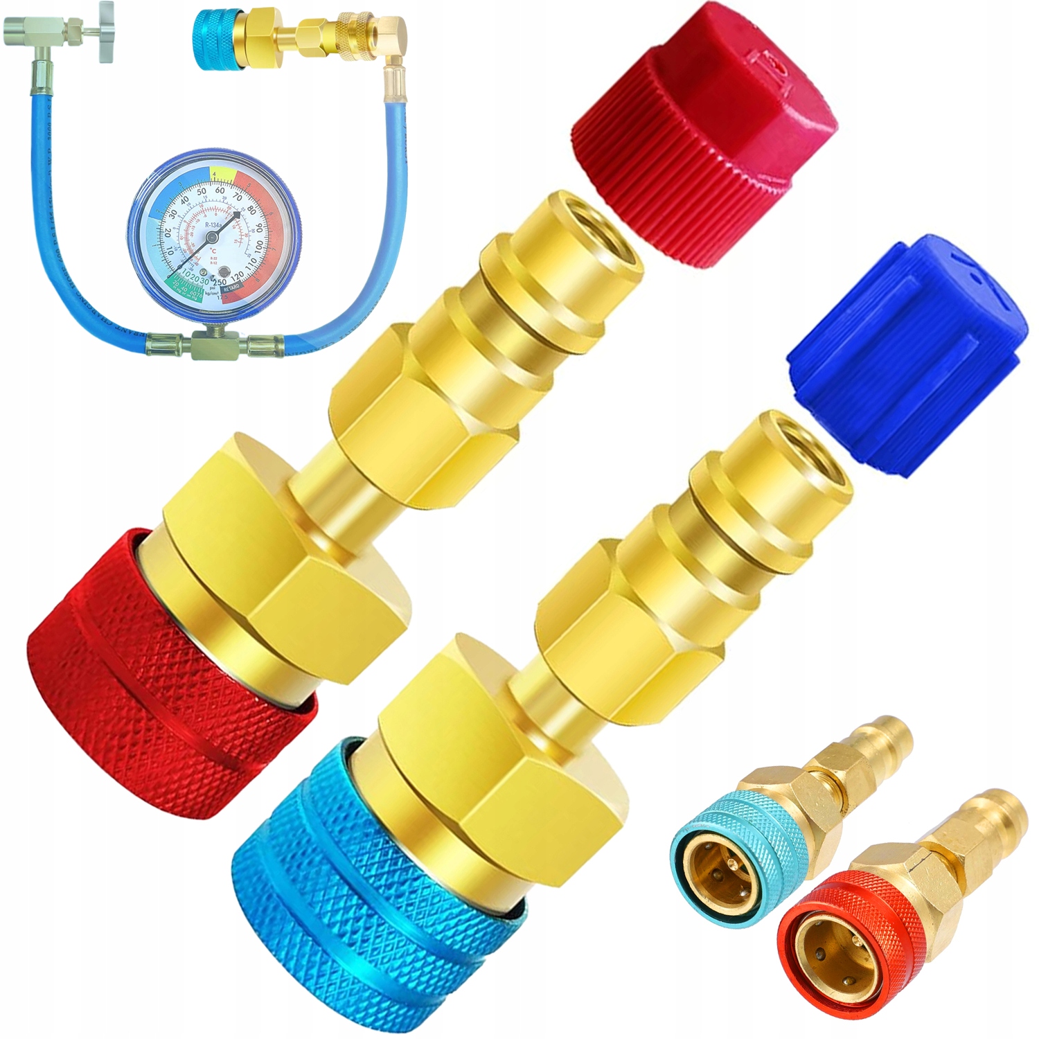 SZYBKOZŁĄCZA REDUKCJA ZŁĄCZKA ZŁĄCZKI DO KLIMATYZACJI R1234YF R134A 2X