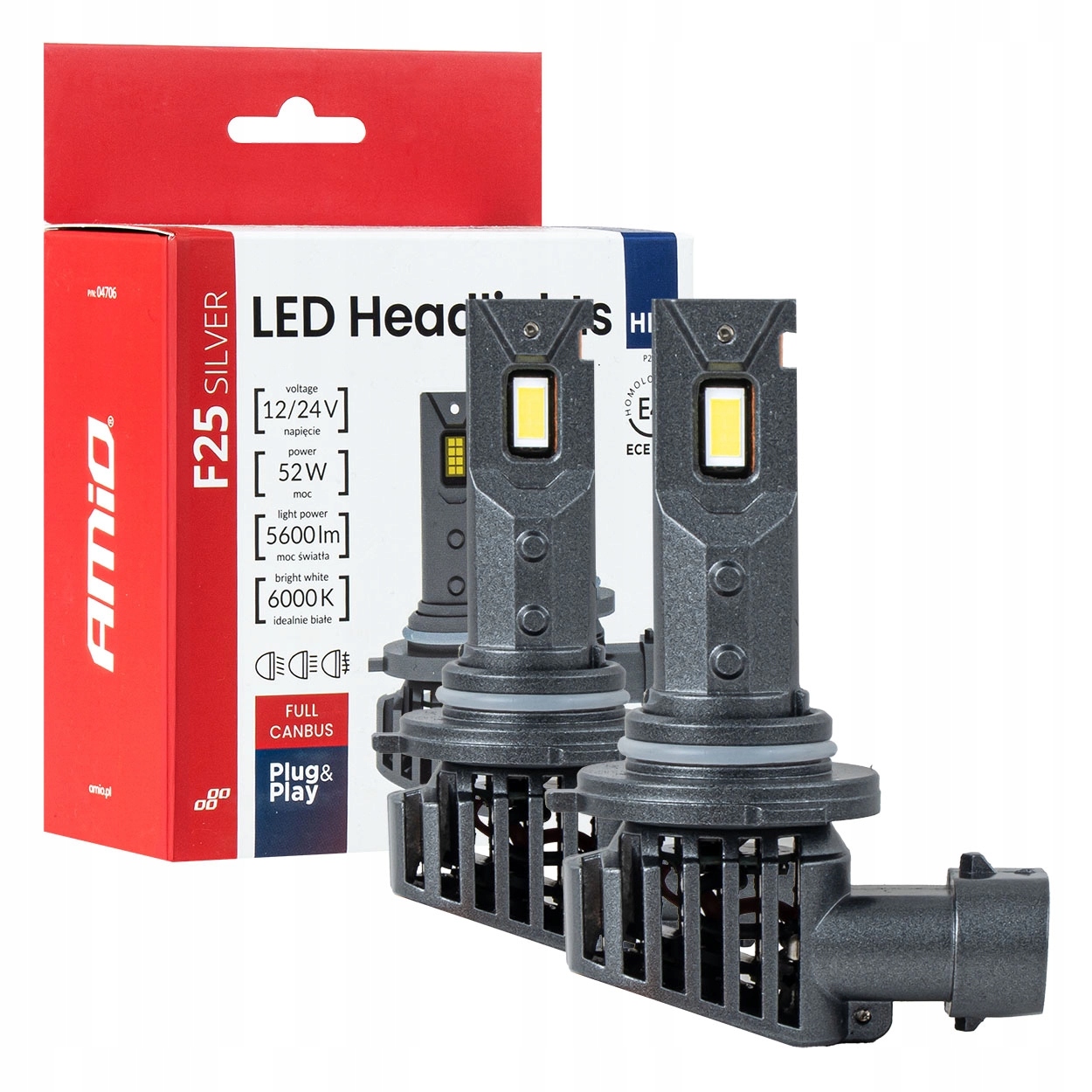 Żarówki Led HB3 9005 52W F25 Silver