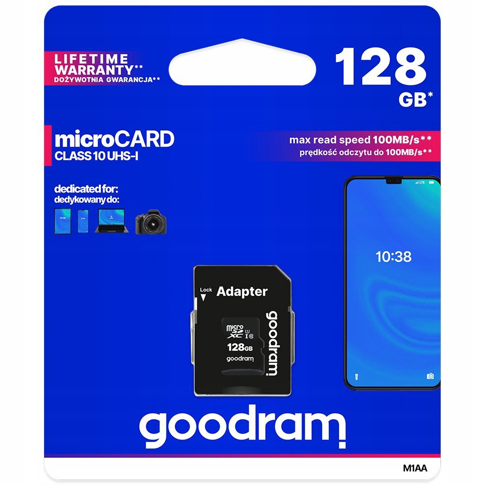 

Goodram Karta Pamięci 128 Gb Micro Sd XC Class 10