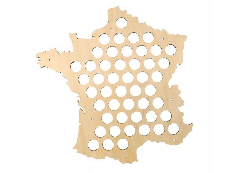 Francie Mapa Pivo Na Kapsle Pivní tabule Pivo 50x50 cm Dárek