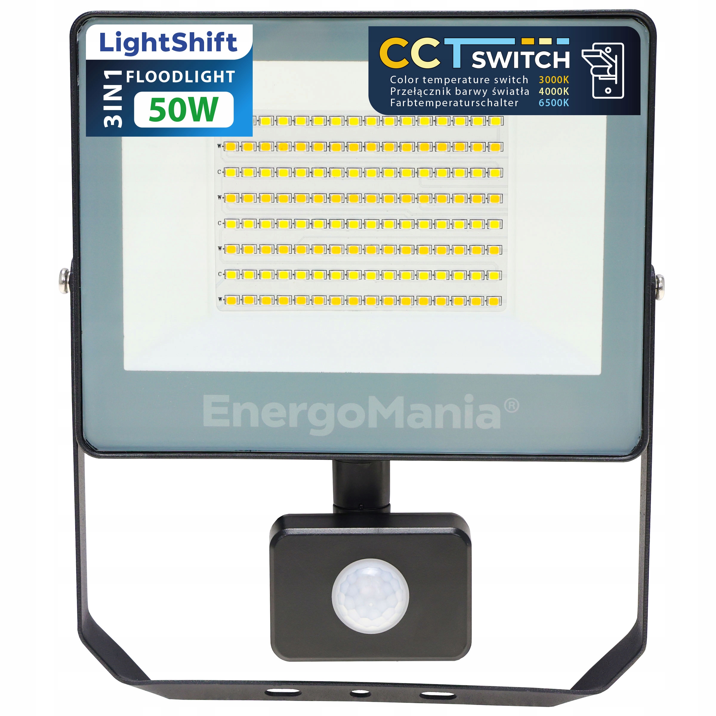 Led reflektor LightShift 50W 6750 lm senzor pohybu, proměnlivá barva