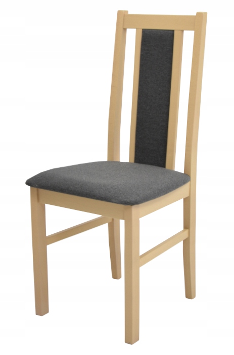 Zestaw drewnianych krzeseł i stół 70x120/160 SZARY Liczba krzeseł w zestawie 6