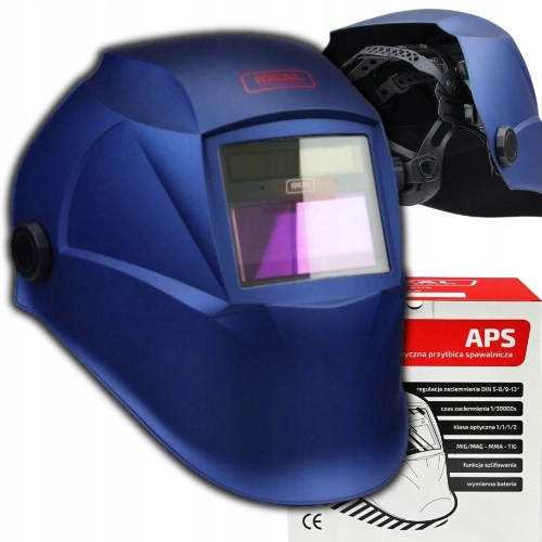 Przyłbica Spawalnicza Ideal APS-510G Blue True color +5szbek zew.