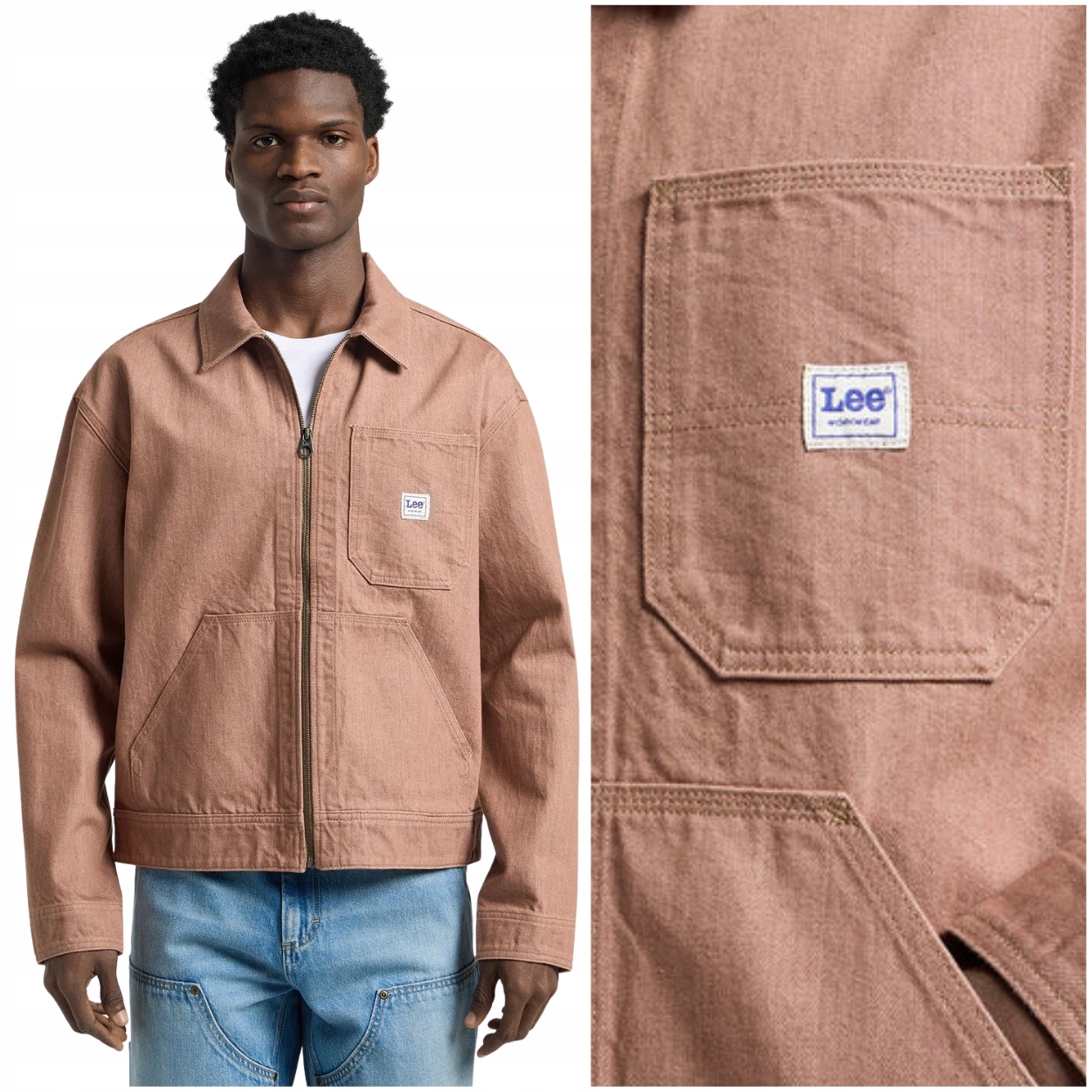 Lee 91W Workwear Jacket Earth Clay pánská džínová bunda katana M