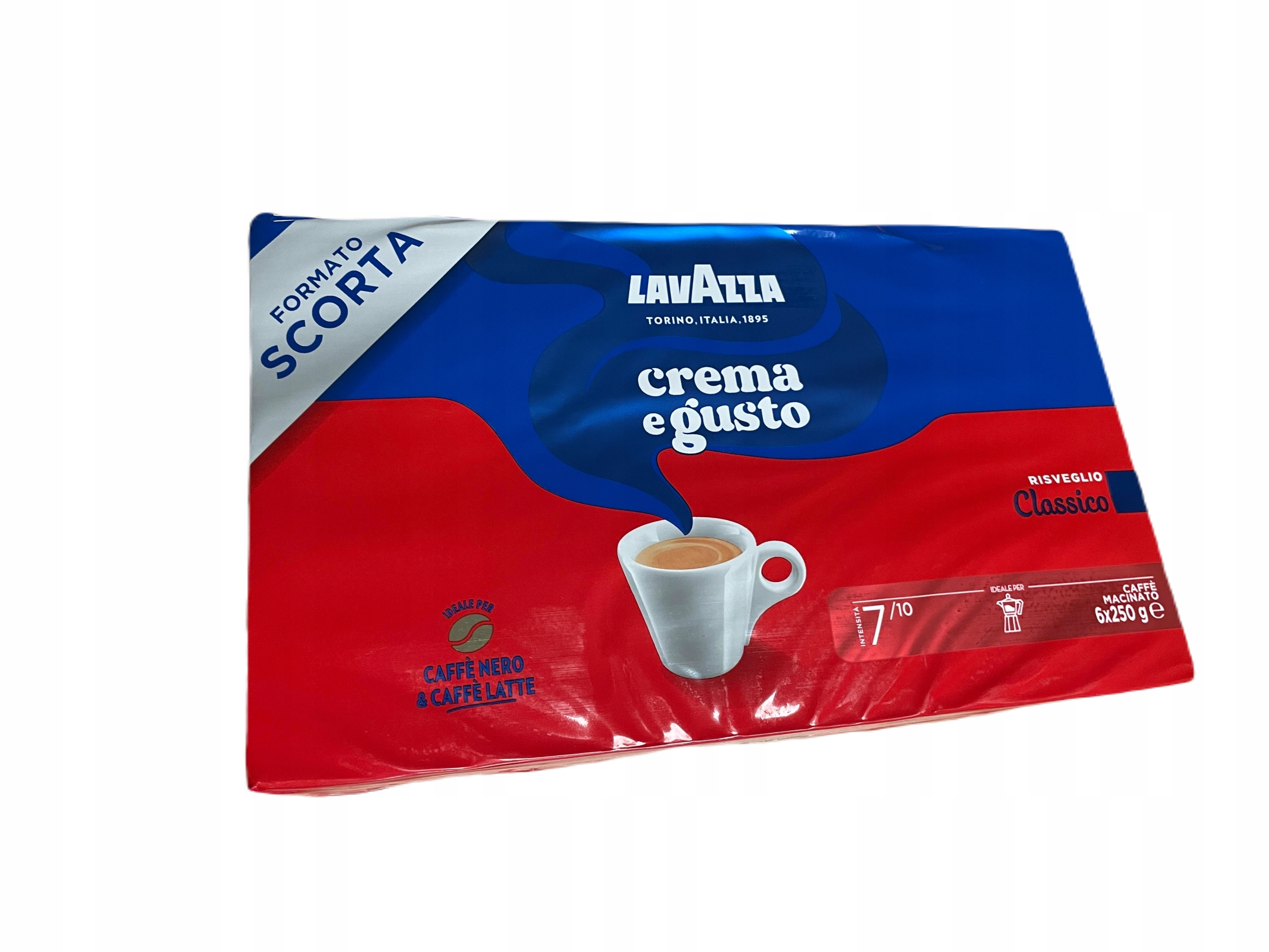 Levně Lavazza Crema E Gusto Classico Mletá Káva 6 x 250 g