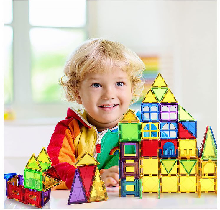 EDUKACYJNE KLOCKI MAGNETYCZNE PANELE 3D MONTESSORI Liczba elementów 130 szt.