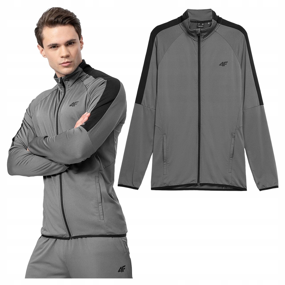 

4F Bluza Męska Rozsuwana BLMF010 Szara L