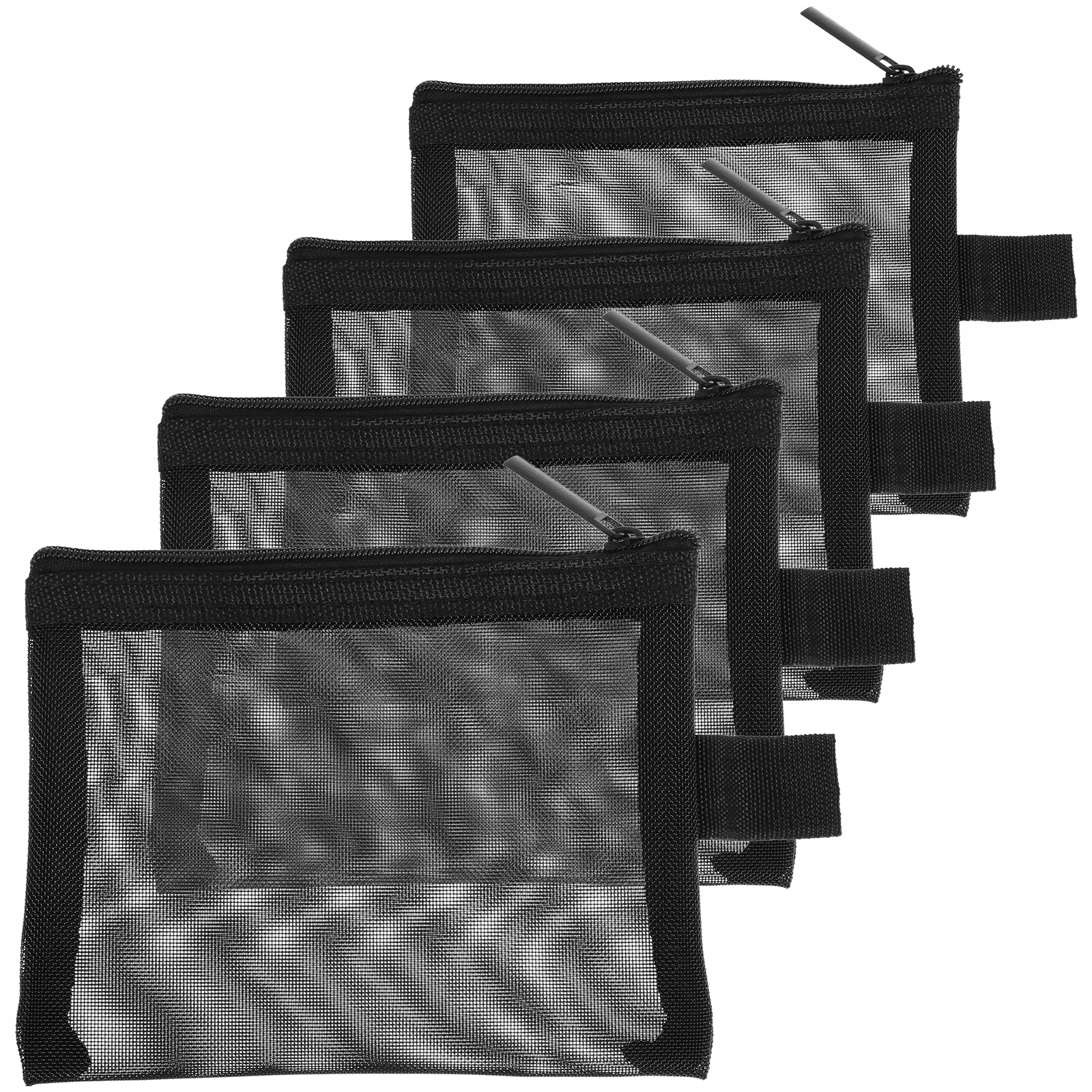 SIATKOWA TORBA DO MAKIJAŻU Z ZAMKIEM SIATKOWY