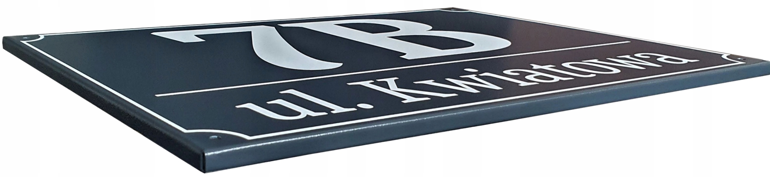 TABLICZKA ADRESOWA ANTRACYT 25x40 cm - METALOWA UV Kolor szary