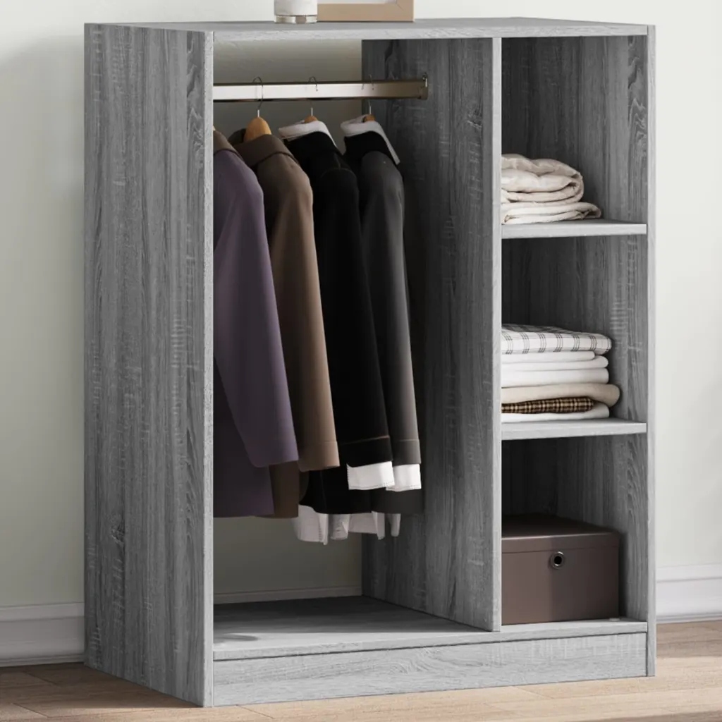 vidaXL Šatní skříň šedá sonoma 77 x 48 x 102 cm kompozitní dřevo