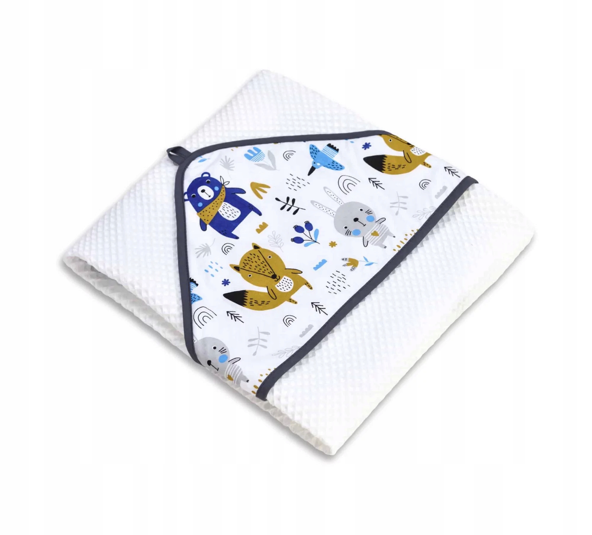 Ręcznik kąpielowy dla dzieci duży zestaw 100x100 bawełna wafel Pepi Długość 100 cm