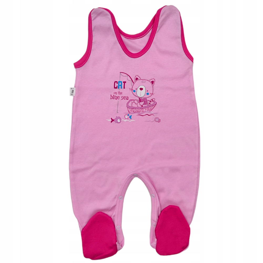 Śpiochy bawełniane 80 cm Kotek na morzu