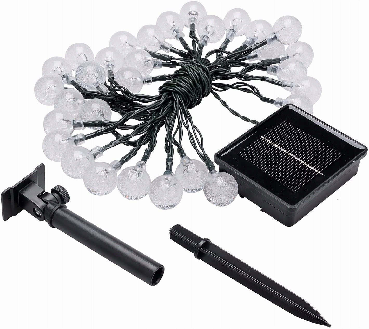 GIRLANDA ŚWIETLNA LAMPKI OGRODOWE SOLARNE 50 LED KULKI 9,5M BALKON TARAS EAN (GTIN) 4600948636789