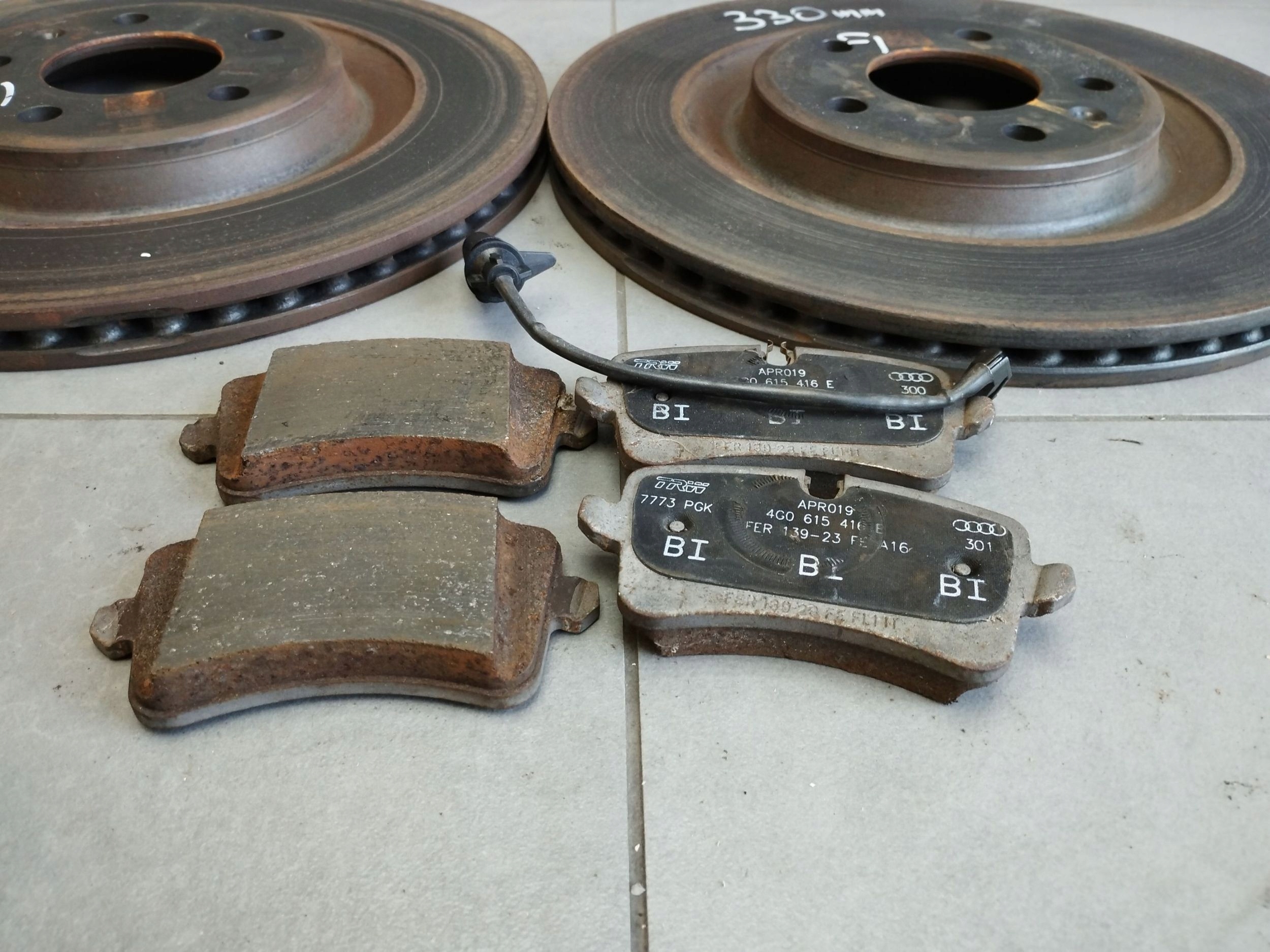 Audi A7 4G 2016 discs brake rear part 4H0615601K