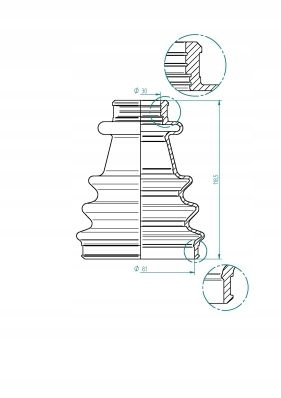 OSŁONA MANSZETA PRZEGUBU LEWY PRZÓD ZEWNĘTRZNEGO Producent części Spidan