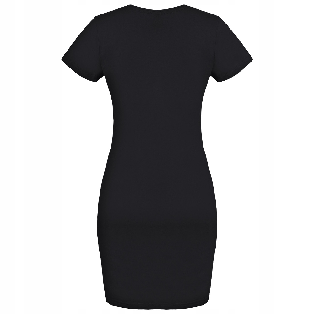 SUKIENKA DAMSKA KRÓTKI RĘKAW GŁADKA ELASTYCZNA KLASYCZNA PRZED KOLANO XL Długość przed kolano