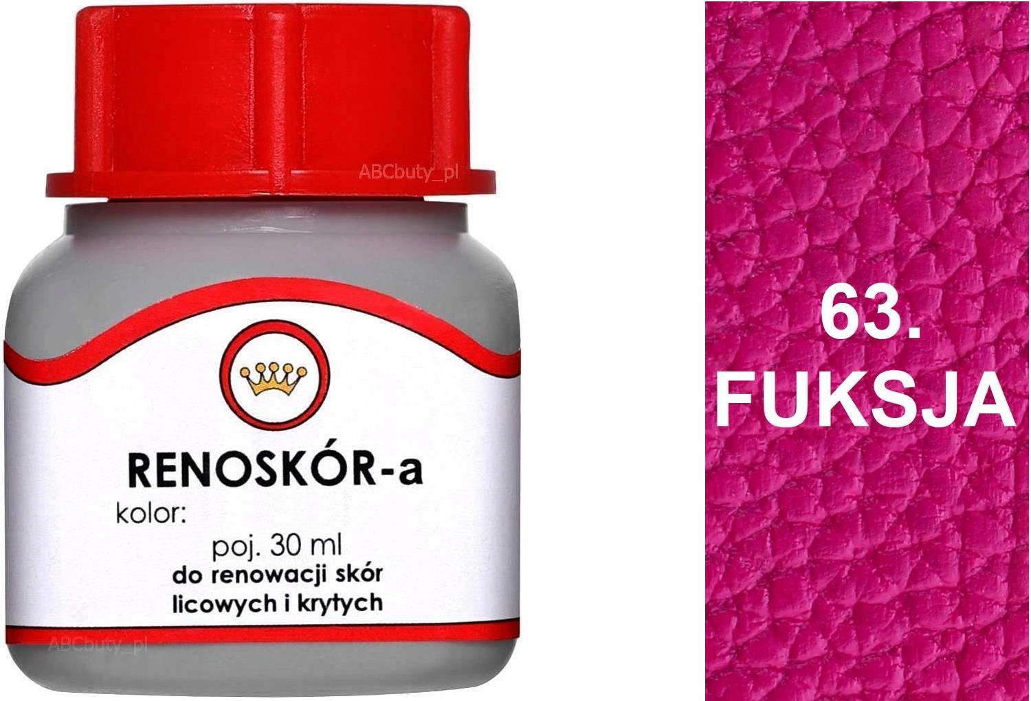 FUKSJA 63 FARBA RENOSKÓR 30 ML WILBRA DO RENOWACJI BUTÓW SKÓRY LAKIER PŁYN Marka inna