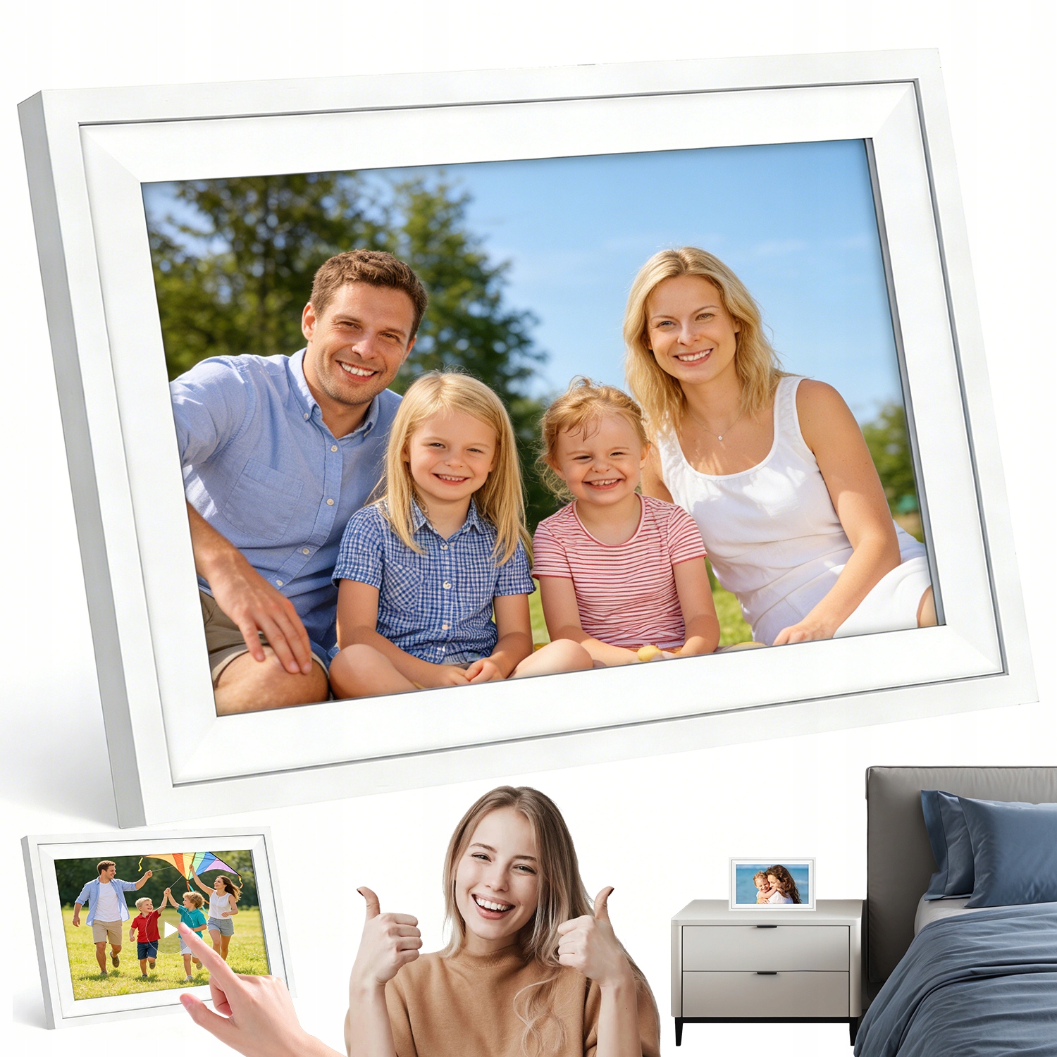 Rámeček Pro Wifi Fotografie 15.6 Palců Fotorámeček Vysoká Kvalita