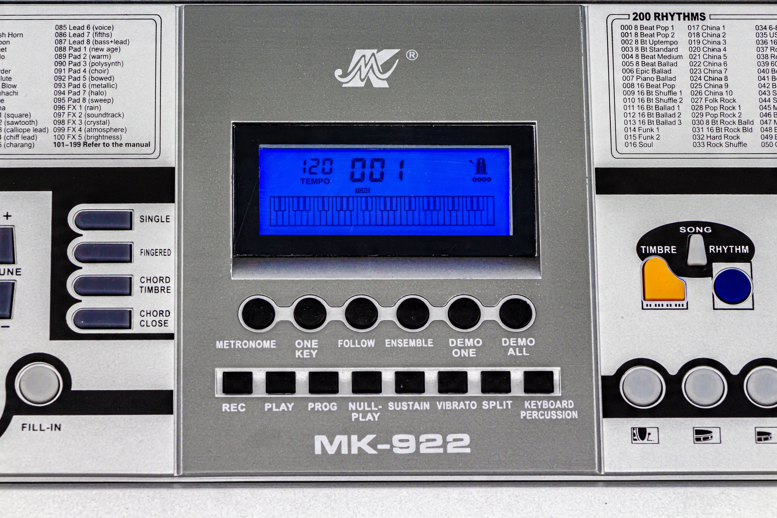 велика клавіатура органи фортепіано MK - 922 РК-дисплей + штатив бренд Keyboard МК