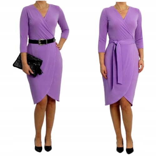 

Elegancka Sukienka Wizytowa Fiolet R/44 (34-56)
