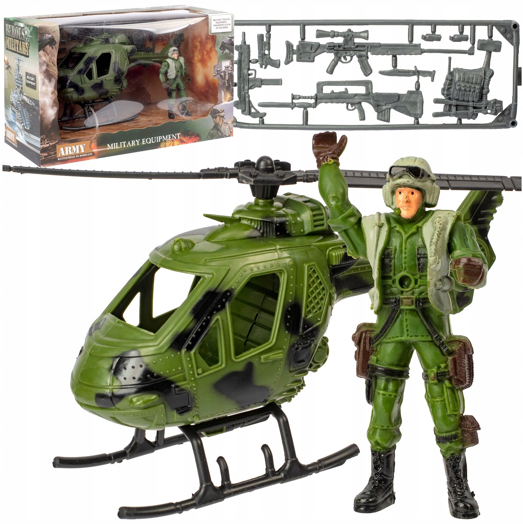 

Helikopter wojskowy żołnierz Figurka pilota wojsko