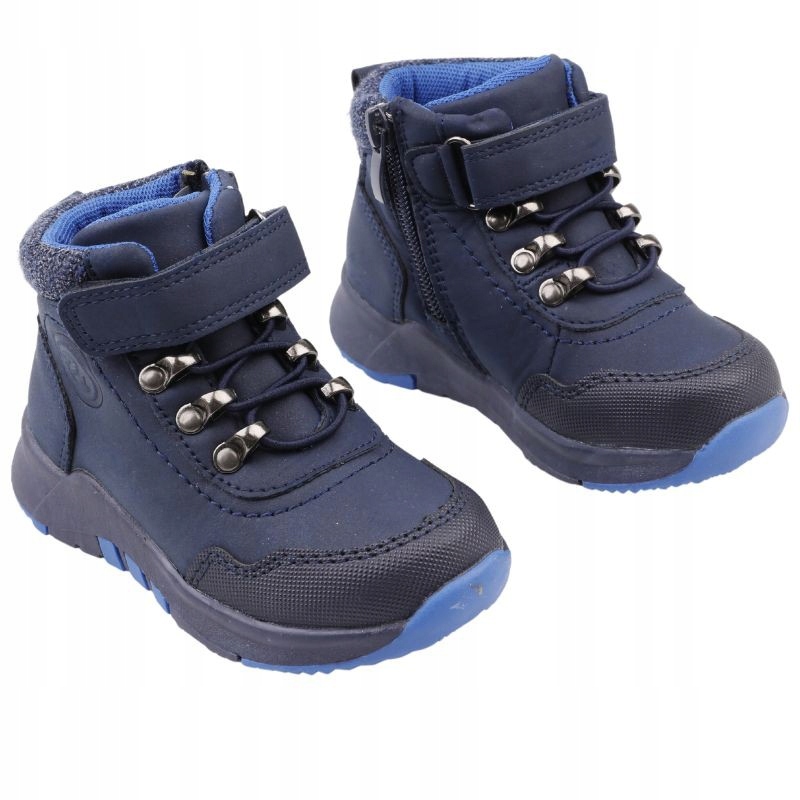 BOTKI CHŁOPIĘCE SPORTOWE OCIEPLANE ŚNIEGOWCE DZIECIĘCE SUWAKI RZEPY NAVY Płeć chłopcy