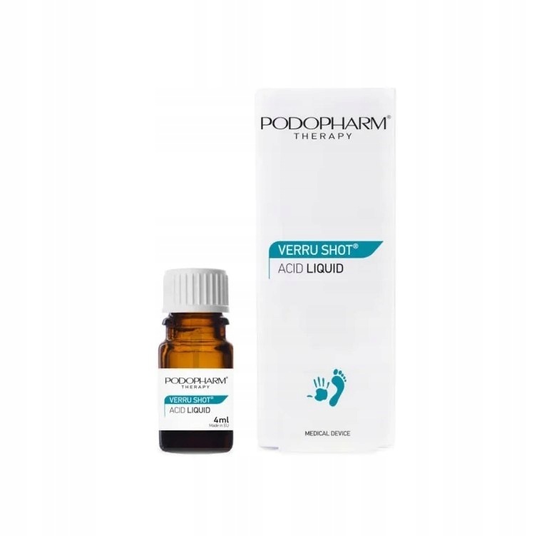 Podopharm Verru Shot Acid Liquid Płyn Kwasowy 4 ml
