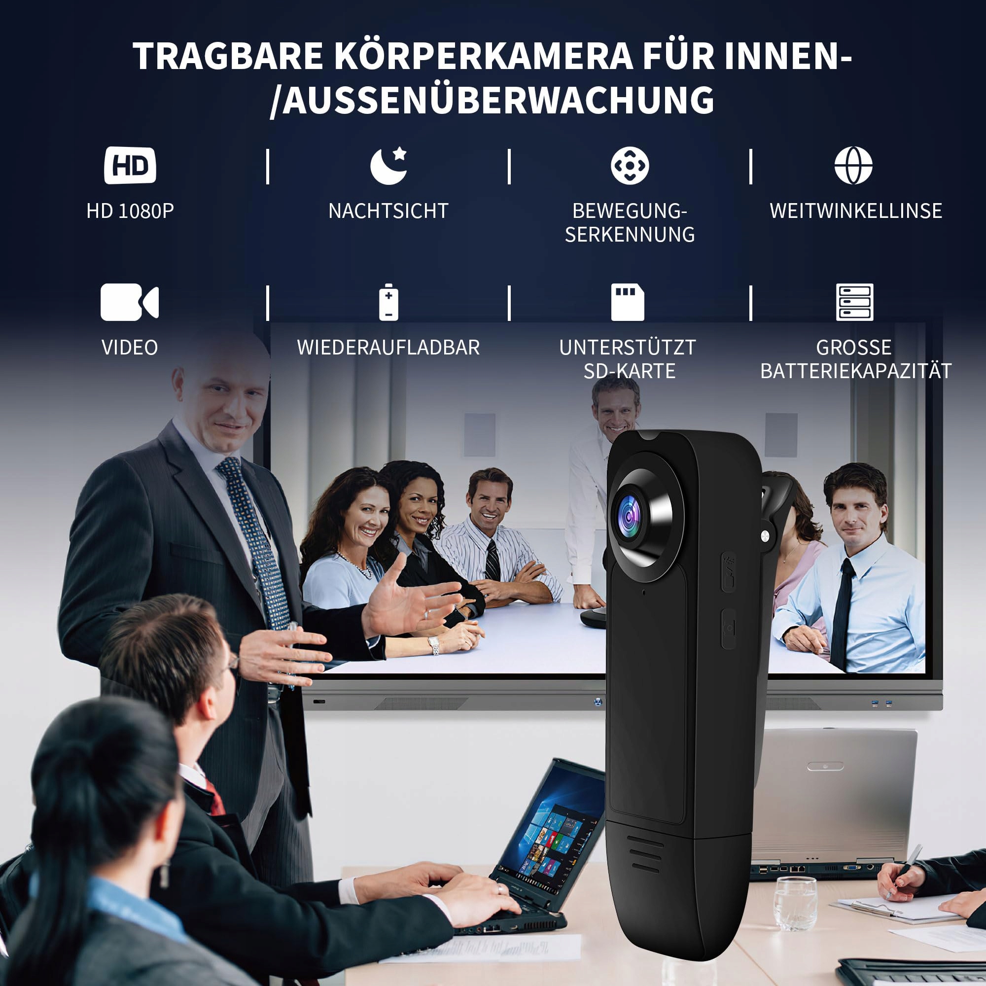 BAOBYLON Mini Kamera HD 1080P 32GB Nagrywanie Audio Wideo Nocna Wizja — miniatura 2