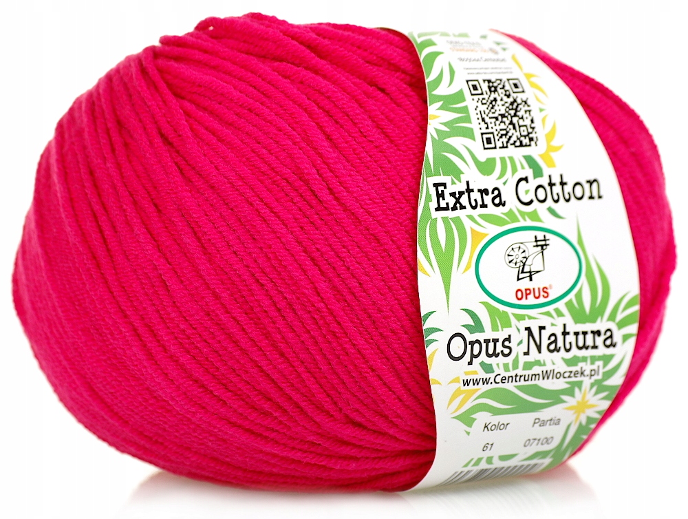 Włóczka Opus Natura Extra Cotton Nr 61 Amarantowa