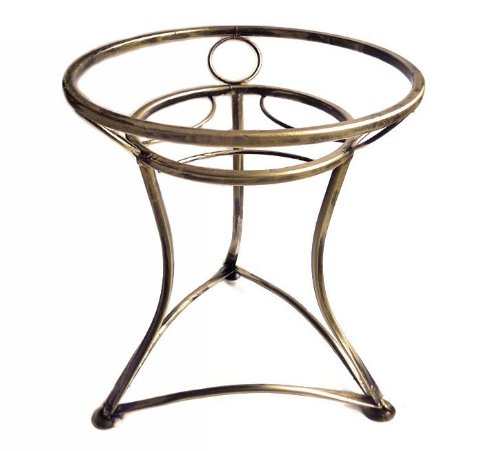 

Kwietnik metalowy 33cm stojak kwiat -złoty