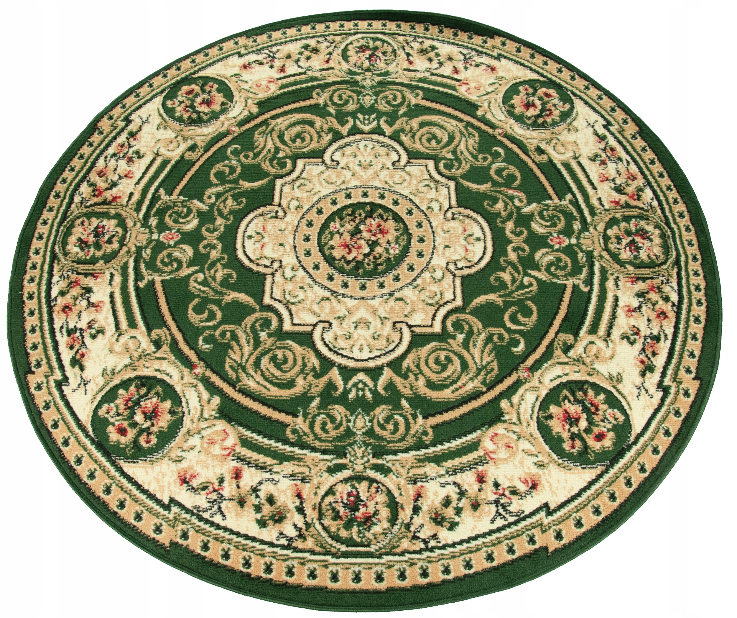 Dywan Koło Bcf 160x160 Klasyczne Modne Solidne Tureckie Dywany 28g