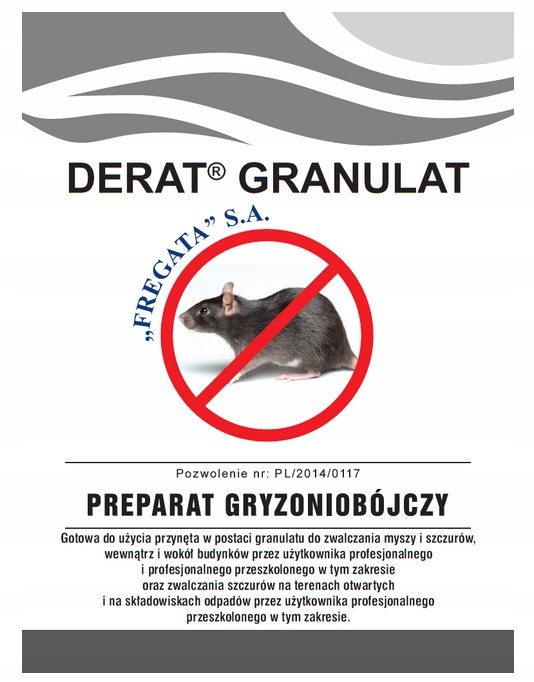 

Trucizna, trutka Derat przeciwko myszom i szczurom