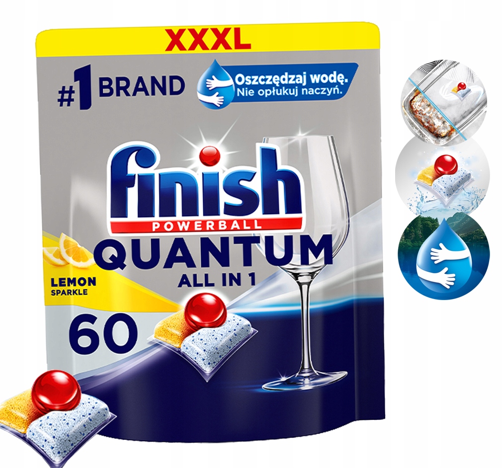 Levně Finish Quantum All-In-1 Kapsle 60 Lemon na mytí