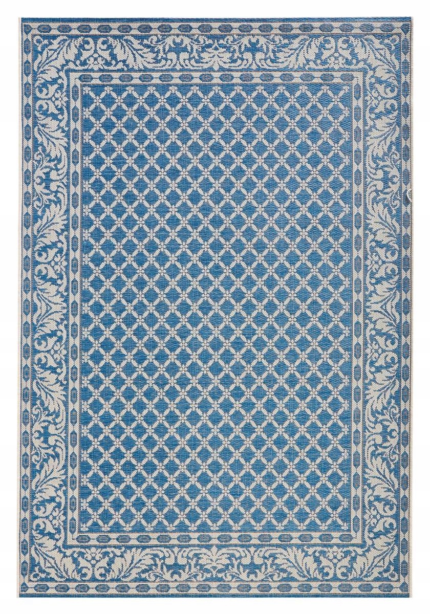 Šedý koberec s provázkem, plochý, vnější vnitřní rozměr 120 x 170 cm