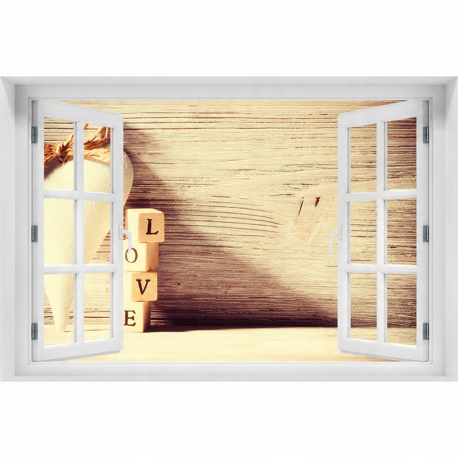 

Fotoobraz Naklejka ścienna 3D Okno Miłość 120x80